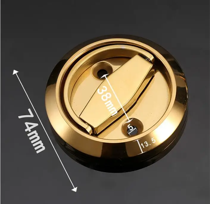 Ручка из нержавеющей стали 304 круглая и яркая Натяжное кольцо невидимая дверная