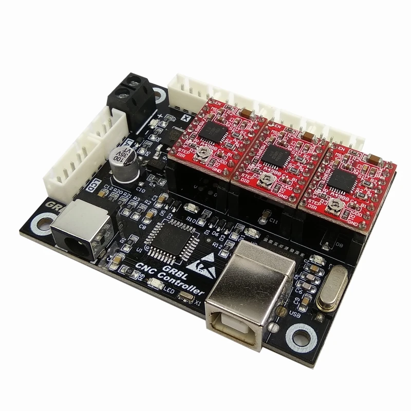GRBL мини лазерная гравировальная машина панель управления с ЧПУ USB CNC 3 оси шаговый