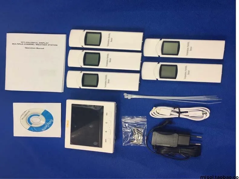 Регистратор температуры и влажности поддерживает 5 датчиков для поддержки