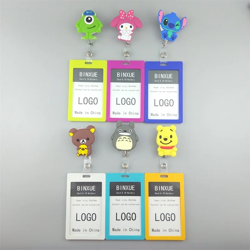 BINXUE карта работника мультфильм значок цвет Жесткий Чехол держатель карты и
