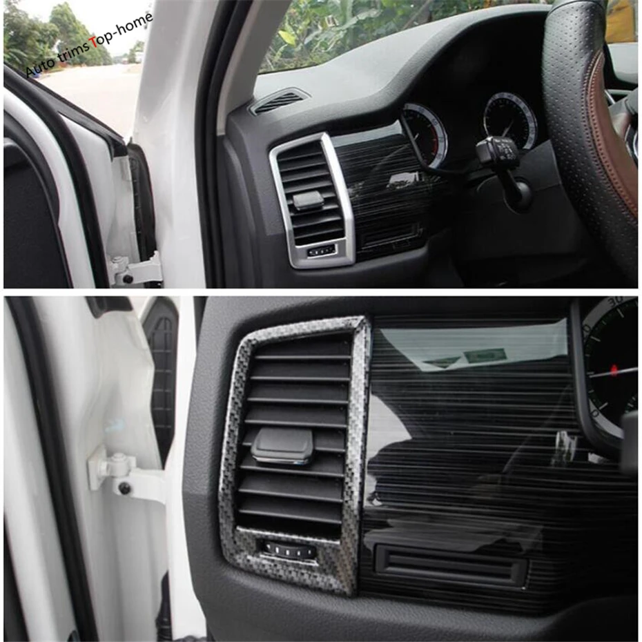 

Yimaautotrims Dashboard Air Conditioner Outlet Vent Cover Trim Fit For Skoda Kodiaq 2017 2018 2019 2020 ABS Interior Mouldings