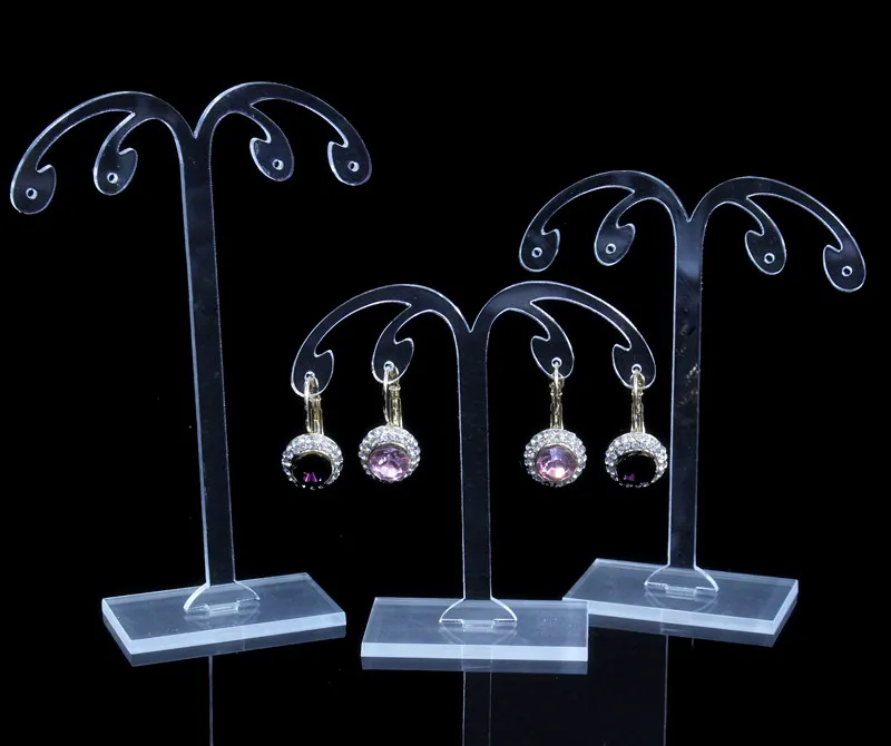 Партия из 3 акриловая подставка витрина для сережек черная белая и прозрачная