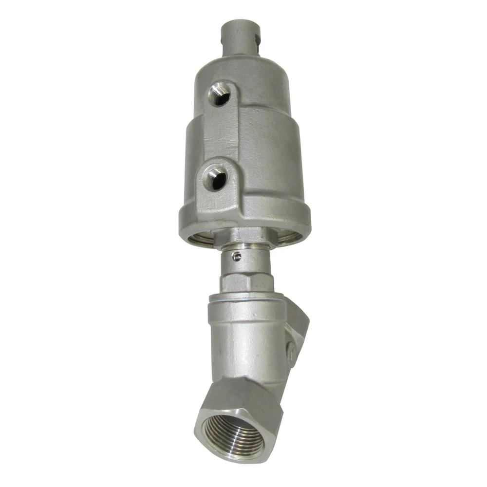 BSPT 1&quot normally closed complete stainless steel angle seat piston valve for air water steam | Обустройство дома