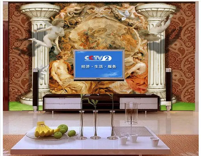 Custom photo wallpaper 3d murals wall paper 3D oil painting style religious mural decoration background home | Обустройство дома
