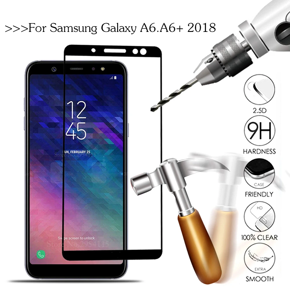 Закаленное стекло для Samsung Galaxy A6 2018 A600FN SM A600F Защита экрана Plus A6Plus A605FN 605F A