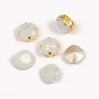 Хрустальные стразы, белый опал #234, алмаз с когтями, пришит на страз, металлическое основание, пряжка, стеклянный камень, 4470, подушка для одежды