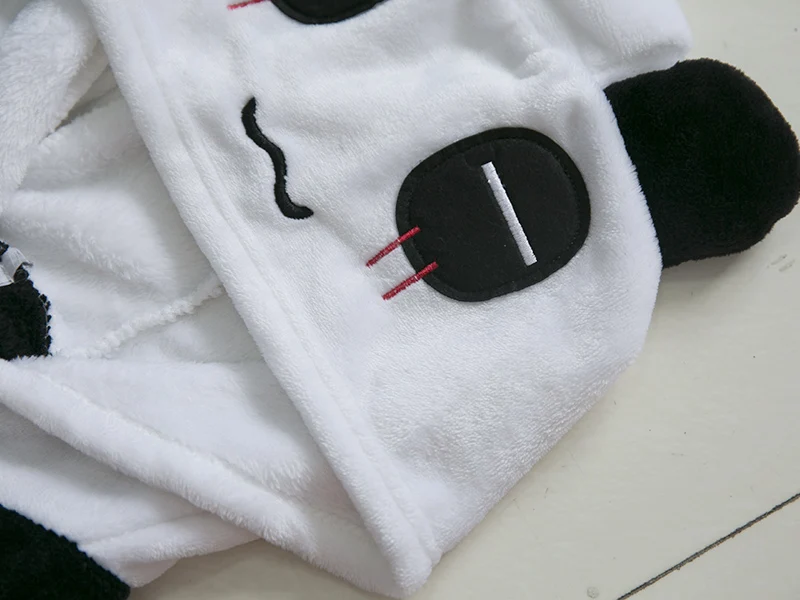 KIGUCOS прекрасный панда мультфильм Домашняя одежда все в одном с капюшоном для женщин пижамы зимние милые