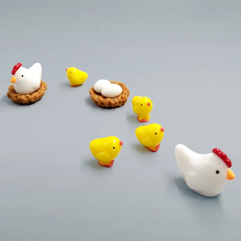 Курица курица яичное гнездо бонса мультяшная модель животных игрушка фигурка
