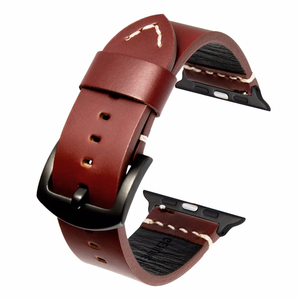 Trumirr кожаный ремешок для часов iWatch Apple Watch 38 мм 40 мм 42 мм 44 мм серии 5 4 3 2 1 ремешок браслет на запястье
