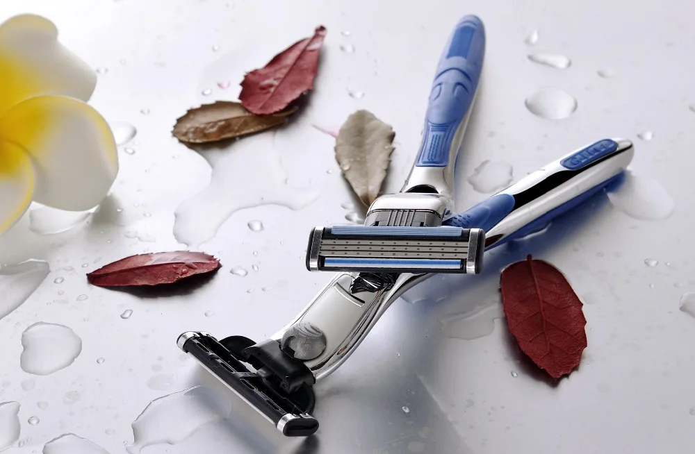 Шули мужские Бритвы Пластиковой Ручкой 3 лезвие держатель для Бритья бритва