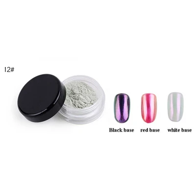 nail art glitter 12 Блестки для ногтей, художественная пудра, зеркальный блеск, пигмент, пудра, 1 г, пыль, украшения для ногтей, голографическая Хромовая, для маникюра - Цвет: nail art glitter 12