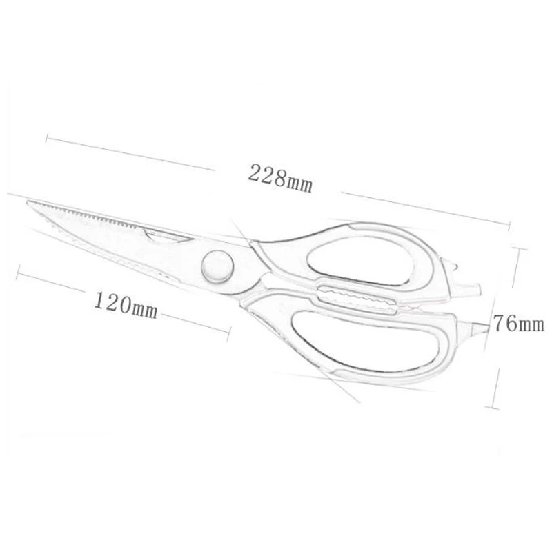 Высокое качество кухонные ножницы нож для рыбы курица Бытовая нержавеющая сталь