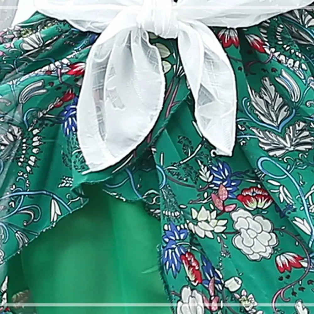 

Girls Dresses Summer 2019 Children Kids Girls Floral Ruffles Off Shoulder Bohemia Beach Dress Clothes