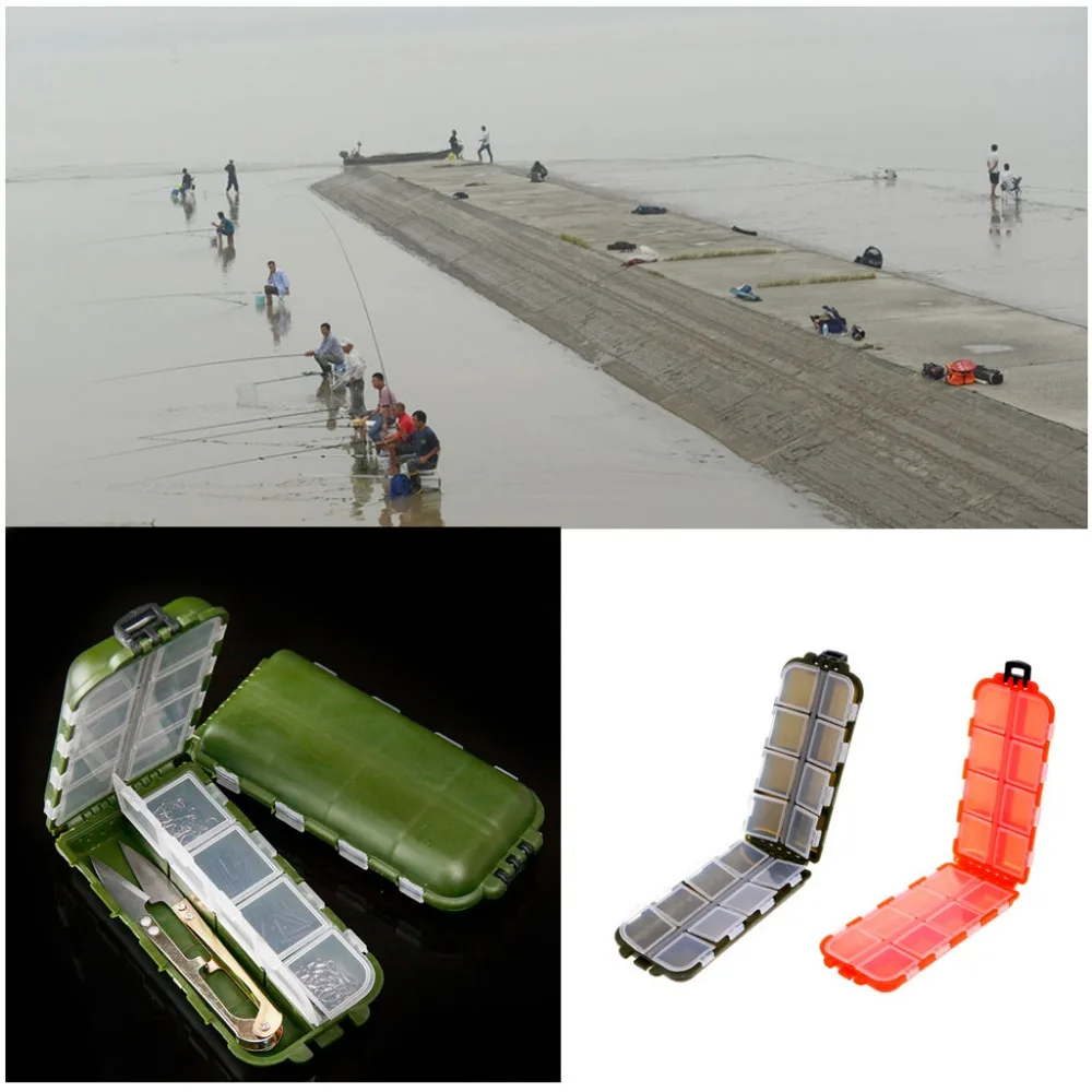 Рыболовные снасти коробки рыболовные приманки Крючки отсеки для хранения на