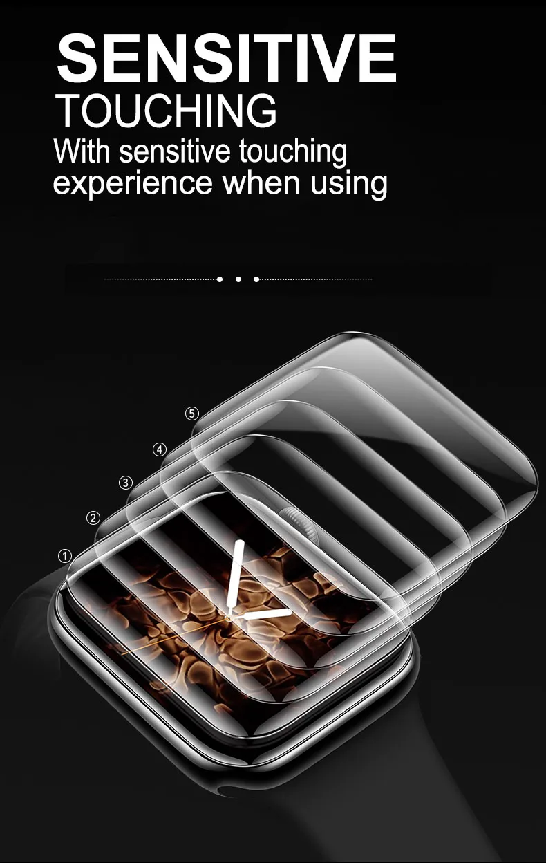 Nano Жидкий УФ Полный Клей протектор экрана для apple Watch 38 42 мм 40 мм 44 мм закаленное стекло i Watch 5 4 3 2 1 полное покрытие УФ стекло