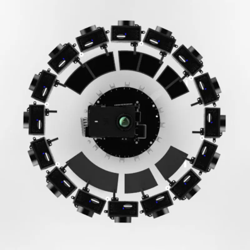 YI HALO VR Камера 3D-360 5 ГГц Wi-Fi 2 дюймов ЖК-дисплей Сенсорный экран 100 минут Срок службы