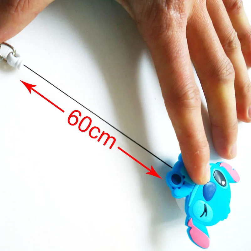 60 см мультфильм Силиконовые выдвижная катушка для транспорта и кредитных карт