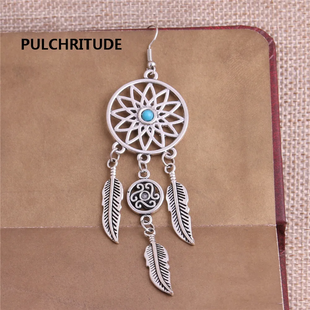 PULCHRITUDE 4 шт./лот металлическая античная серебряная бронза перо очарование Ловец