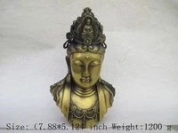 elaborate ancient chinese brass statue of kuan yin kuan yin goddess head