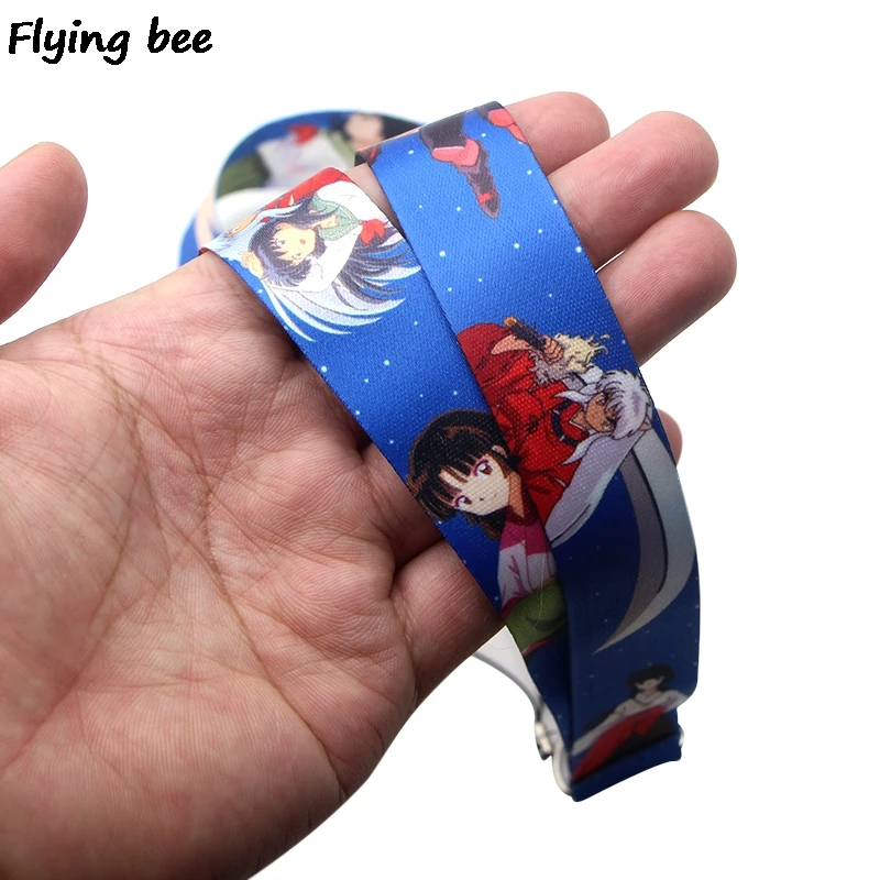 Милый брелок Flyingbee в стиле аниме шнурок значки ремешки аксессуары для ремешка на