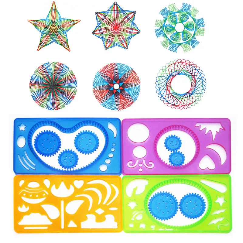 Пластиковые чертежная линейка развивающая игрушка инструмент Красочные