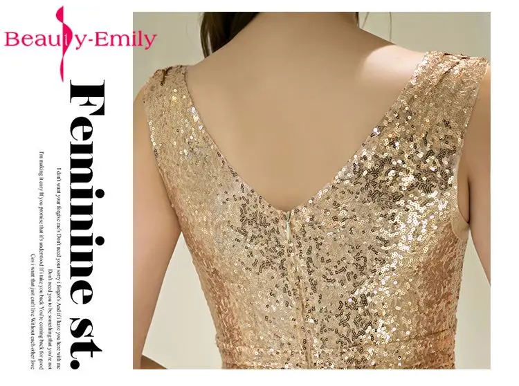 Женское вечернее платье до пола Beauty Emily золотистое длинное для выпускного вечера