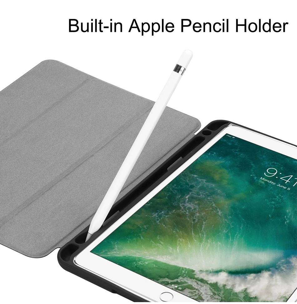 MTT для iPad Pro 10,5 дюймов Чехол из мягкого ТПУ+ складной Смарт-Чехол из искусственной кожи для iPad Air 10,5 '' Release с карандашом