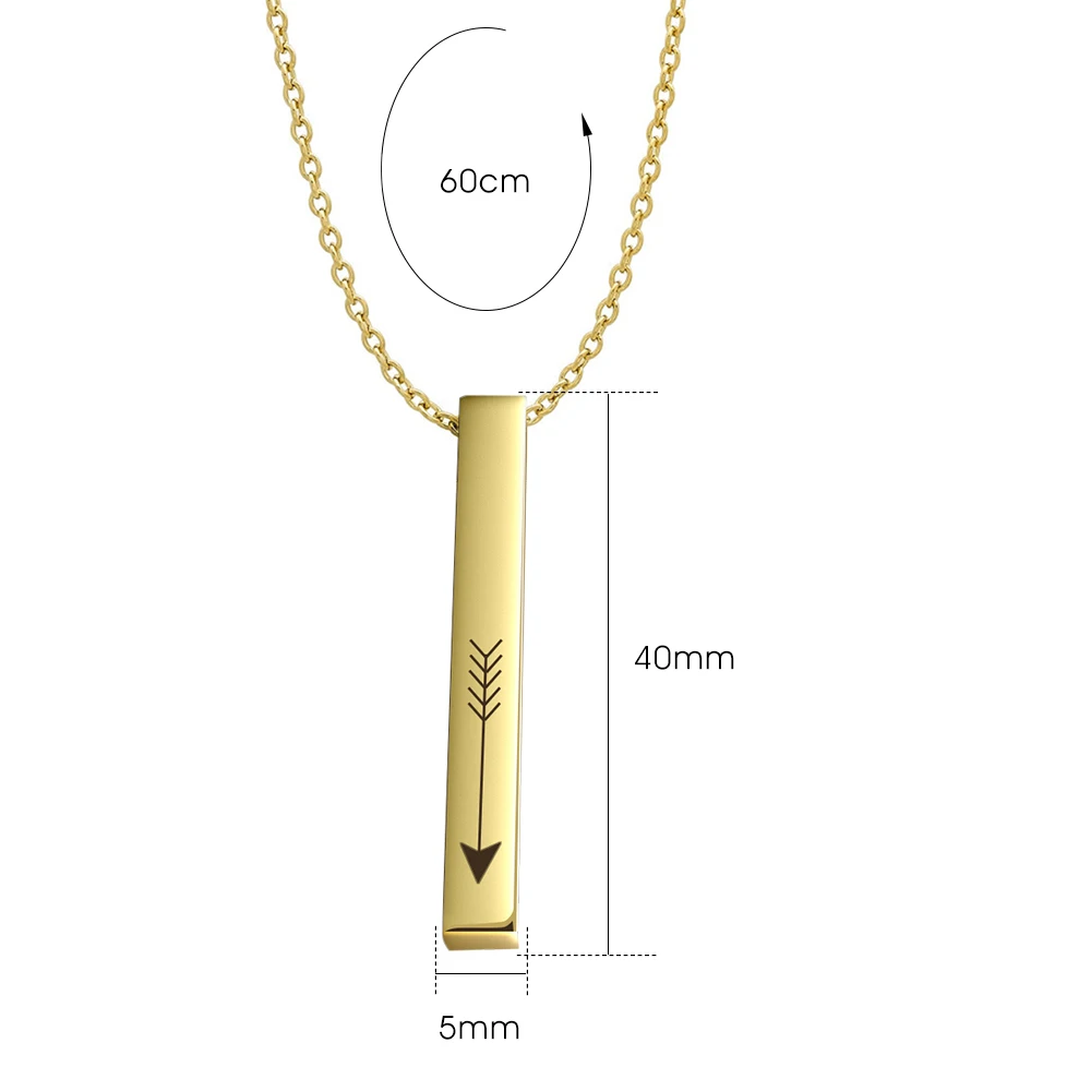 Стерео палка пара ожерелье с надписью 2019 модный Индивидуальный кулон из