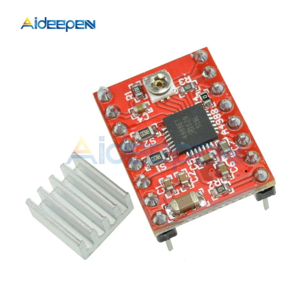 A4988 шаговый двигатель драйвер модуль StepStick шаговый для Reprap с радиатором 3d принтер запчасти аксессуар