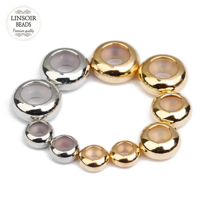Медные шарики с большим отверстием LINSOIR 20 шт./лот для самостоятельного