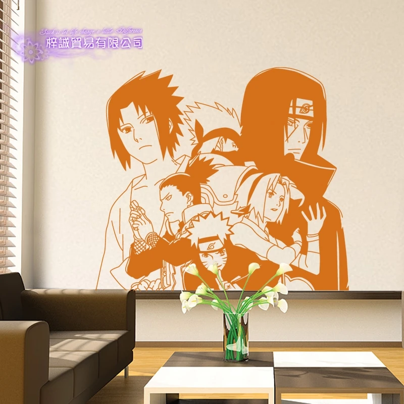 Виниловые наклейки на стену Наруто декоративные украшения для дома аниме