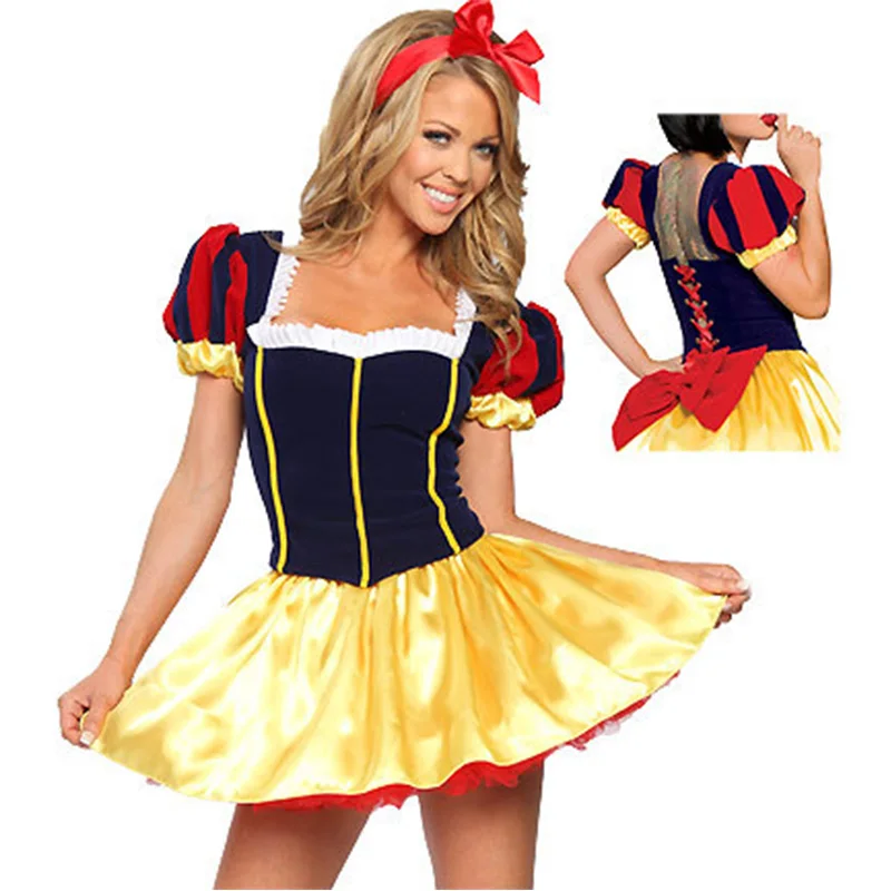 Наряжать Новый Для женщин сексуальная горничная Косплэй Платья для Белоснежка DS