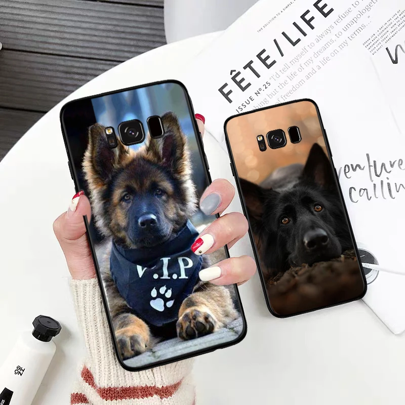 Немецкой овчарки покупателей силиконовый чехол для Samsung S6 край S7 S8 плюс S9 S10 S10e M10
