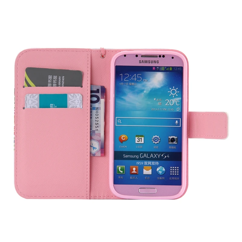 Ikasefu Цветной елка искусственная кожа Чехол для телефона Samsung Galaxy S4 5 &quotS4 MINI 4.3&quot