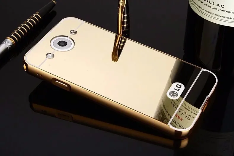 Модный роскошный зеркальный чехол цвета розовое золото для LG Optimus G Pro E988 E986 F240 F240K