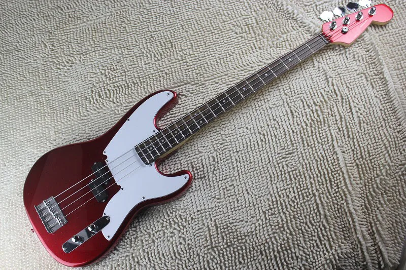 Высокое качество оптовая продажа custom shop красное вино 4 струны прецизионные басы