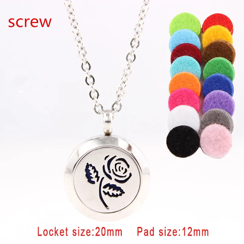 20 мм Цветок ароматерапия из нержавеющей стали филигранный кулон эфирное масло