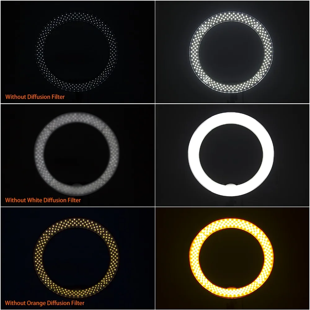 Cadiso RL 18 55 Вт 5500 К 240 LED Фотографическая освещение затемнения камеры