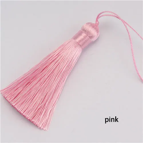 2 pink 2 шт./упак. 8 см для рукоделия с кисточками полиэстер, шелк, с бахромой, с кисточками отделкой Швейные аксессуары для свадебного декора ювелирные изделия аксессуары - Цвет: 2 pink