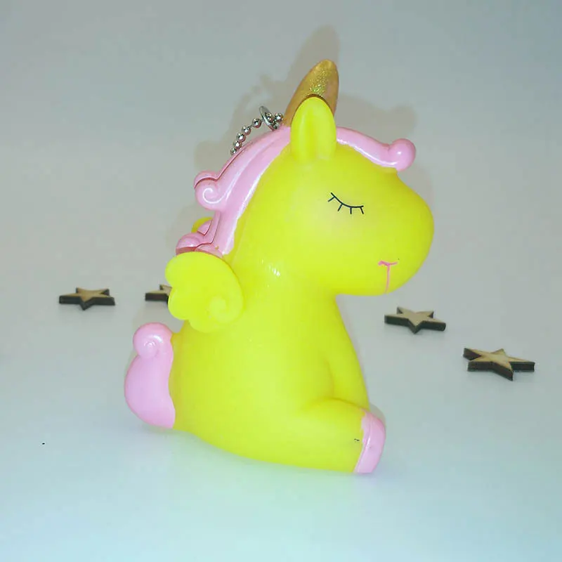 TOY045 Единорог Мягкий Jumbo милые мини животные сжимаются мягкими каваи звук орнамент Единорог брелок игрушка для детей антистресс игрушки - Цвет: TOY045