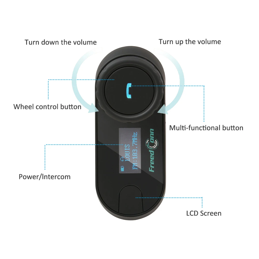 FreedConn TCOM-SC BT переговорные мотоциклетный шлем домофон беспроводной Bluetooth гарнитура Водонепроницаемый домофон ЖК FM