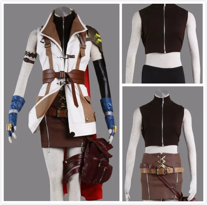 FF Lightning Косплей Final Fantasy XIII Lightning Косплей Костюм на заказ для мужчин и женщин