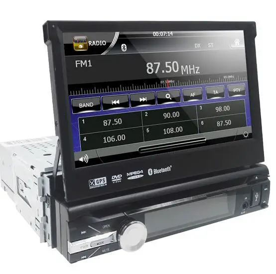 7 &quot1 Din WCE автомобильный DVD плеер GPS навигация Универсальная съемная передняя