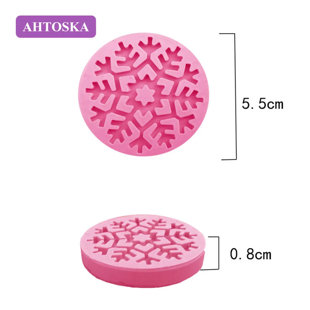 AHTOSKA 5 Шшт./компл. Рождество Торт Плесень Помадка Желе Листья Снежинка