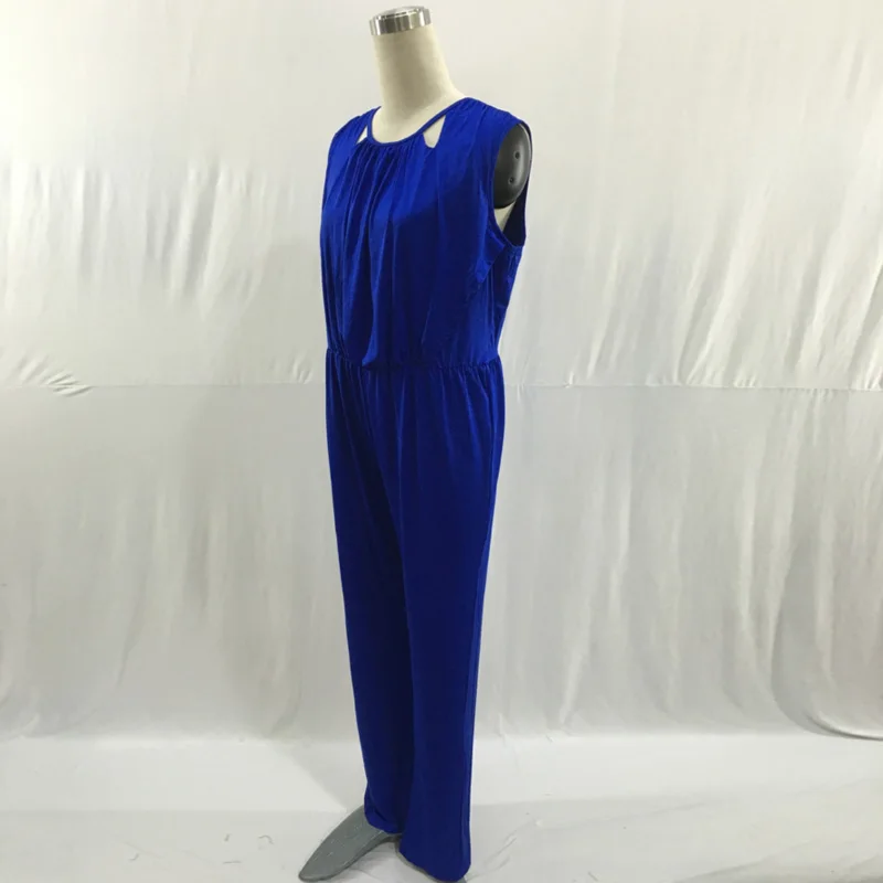 Женский комбинезон с широкими штанинами 3xl 4xl 5xl размера плюс 2020 летние длинные