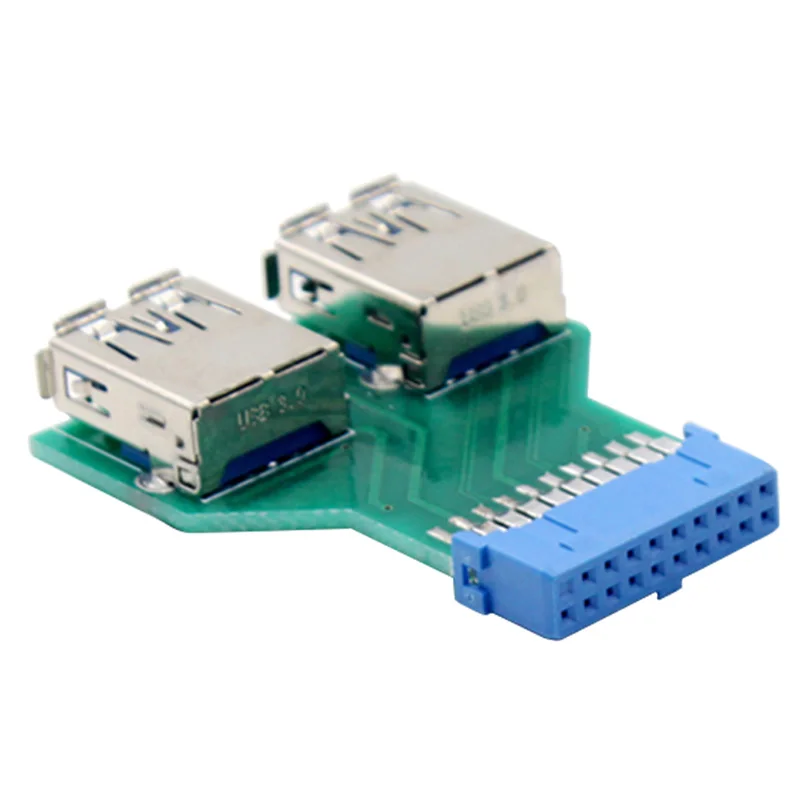 Мини размер платы 19 штыревой разъем для 2 USB3.0 Порты адаптер USB 3.0 концентратор