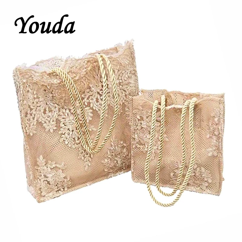 Youda летняя Элегантная Дамская кружевная ткань Большая вместительная сумочка с