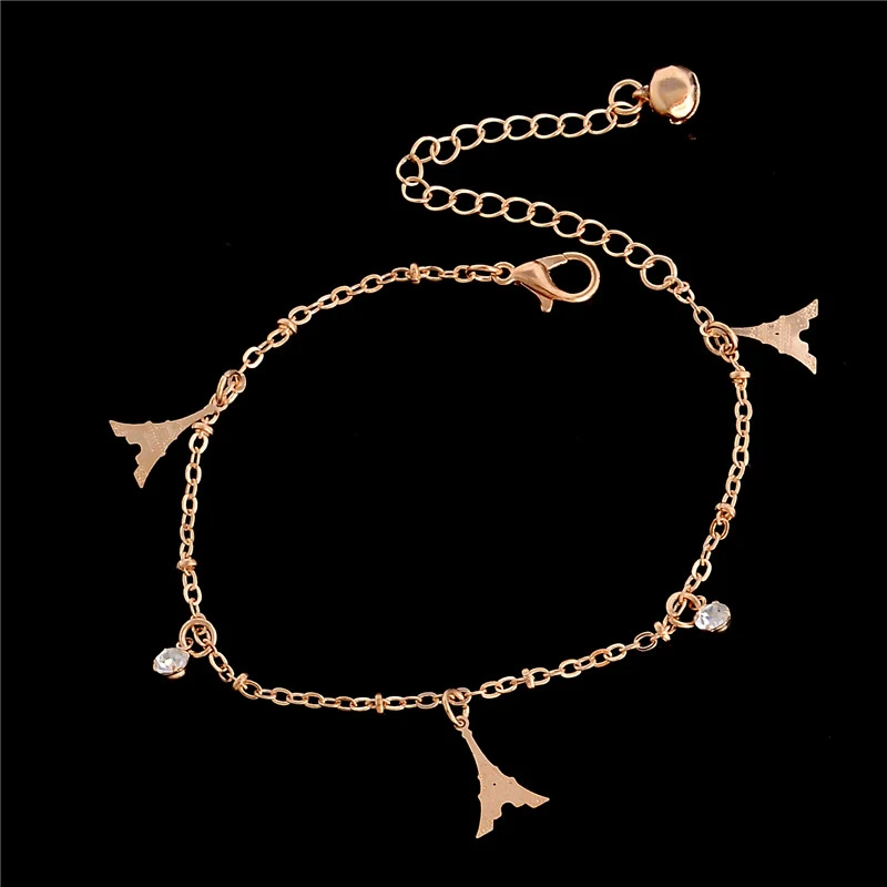 H: HYDE 13 стиль лодыжки браслет ноги ювелирные изделия pulseras tobilleras сердце простые браслеты на ногу для женщин Девушка подарок chaine cheville - Окраска металла: DH2702