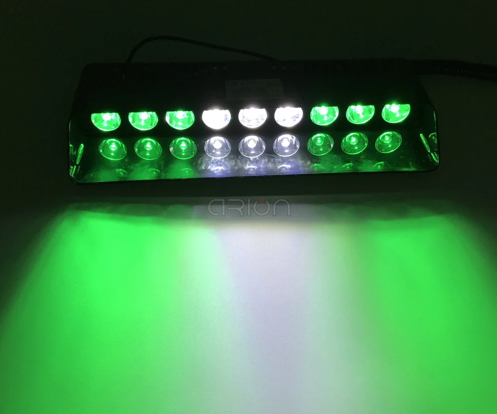 1 шт. 27 Вт лобовое стекло Led Стробоскоп свет Viper автомобильный световой сигнал аварийные пожарные полицейские предупредительный маячок Лампы зеленый белый зеленый