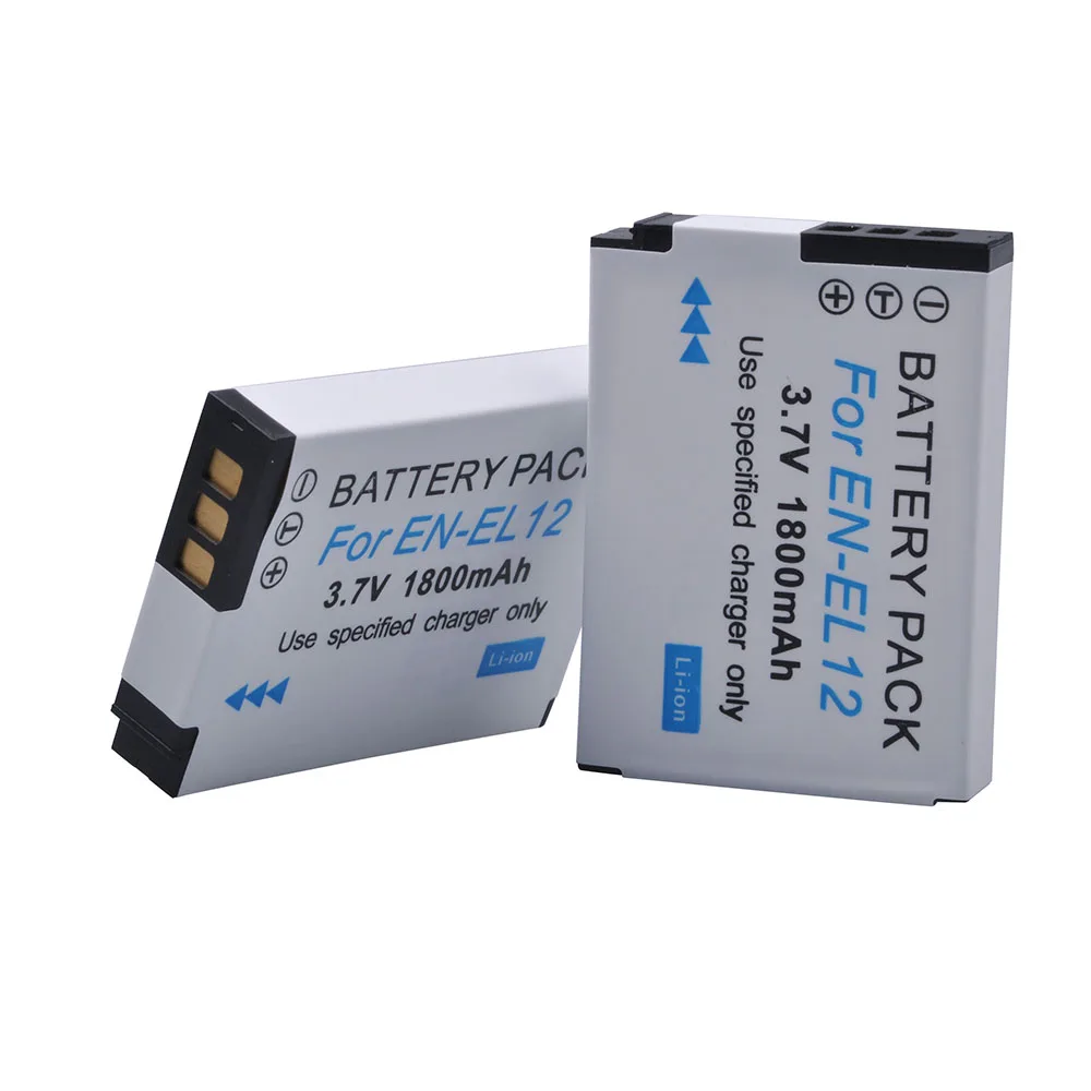 PowerTrust 2 шт. EN EL12 ENEL12 батарея для камеры Nikon Coolpix S9700 S9500 S9400 S9300 S9100 S8200 S8100 S8000 S6300|battery for